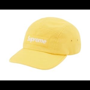 Supreme washed chino twill camp cap light yellow